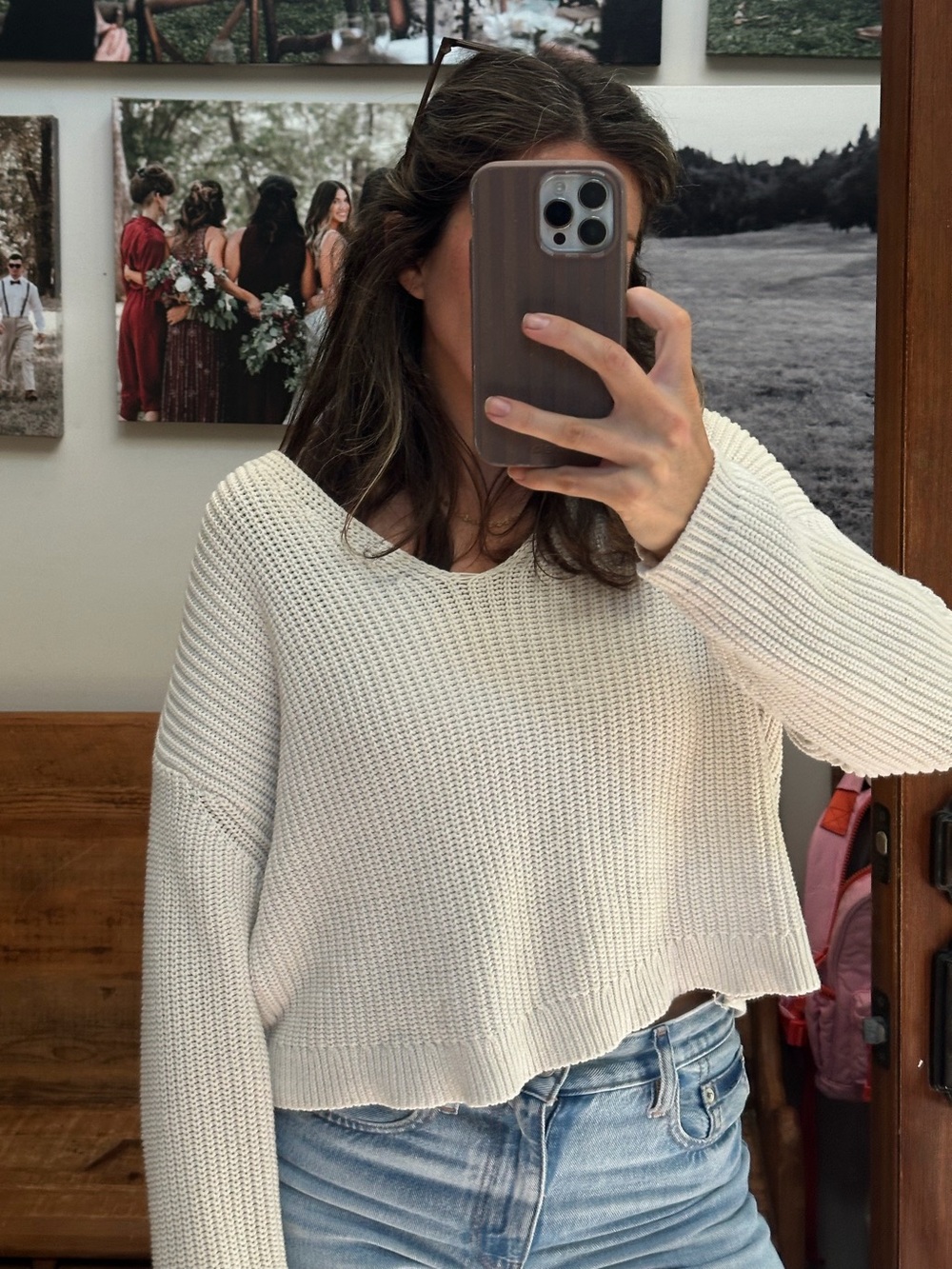 Jenni Kayne cream sweater, size small